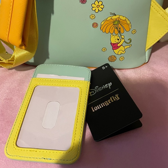 Loungefly Winnie the Pooh mini backpack and cardholder wallet set new with tags - Picture 4 of 5